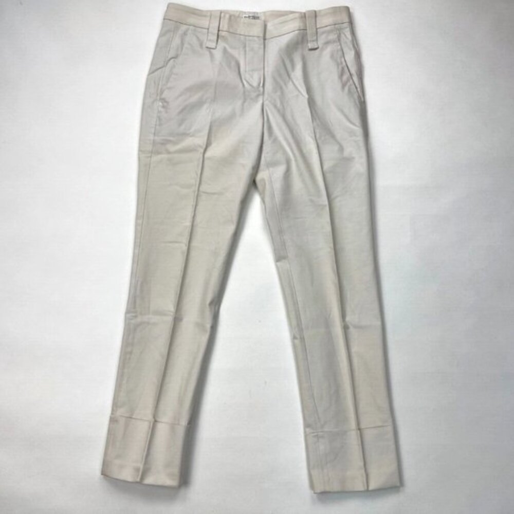 Brunello Cucinelli Italy Cuffed Trousers Women 4 Stretch Cotton Pockets Pants